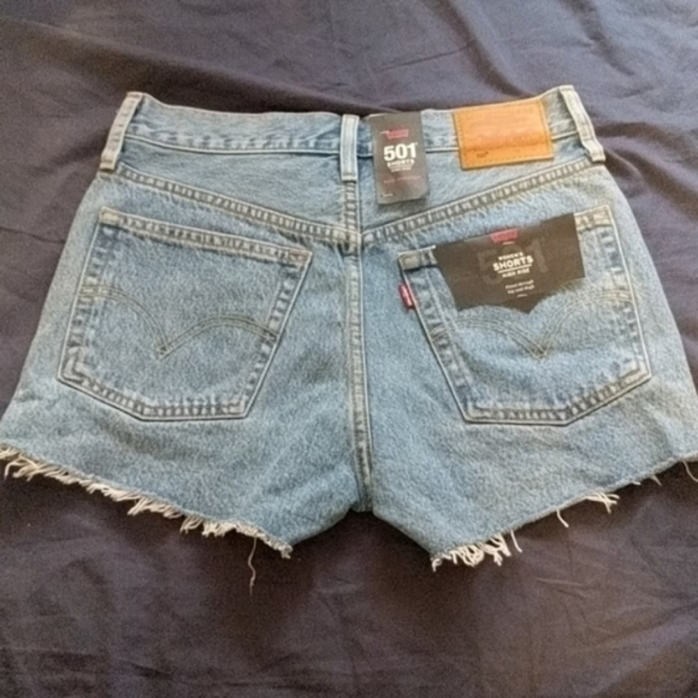 Levi's Del Norte Embroidered Jean Shorts - Picture 3 of 5